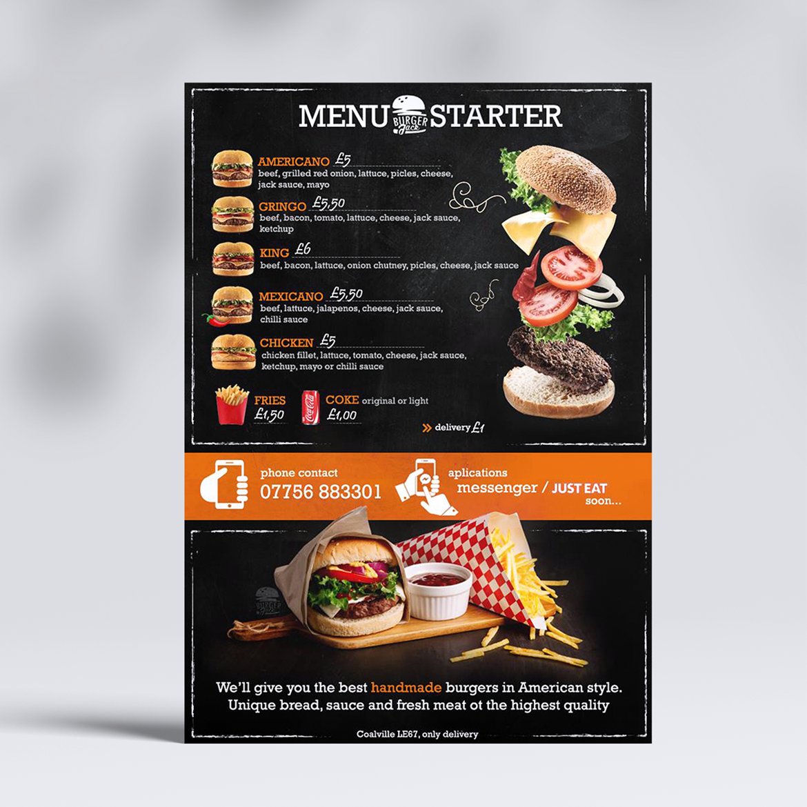 burger leaflet project design
